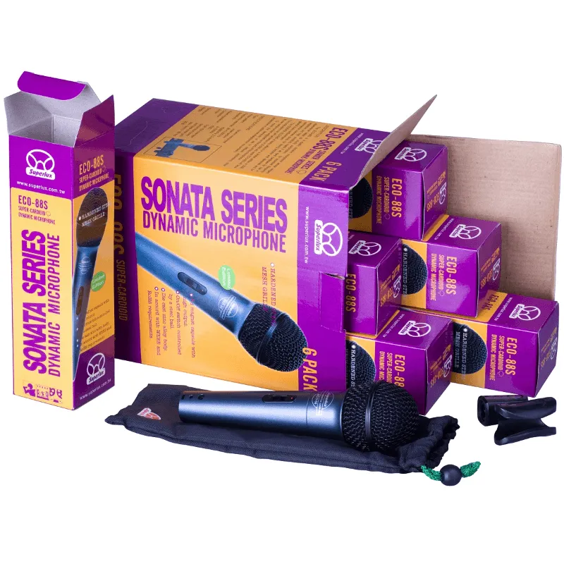 Superlux ECO88S Set di 6 Microfoni da Canto con Switch ON/OFF
