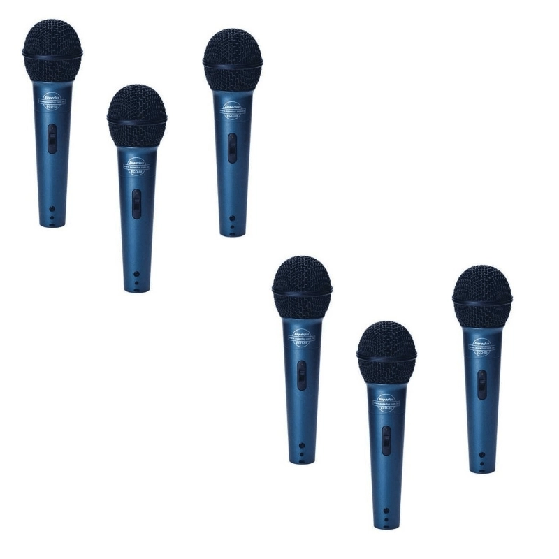 Superlux ECO88S Set di 6 Microfoni da Canto con Switch ON/OFF