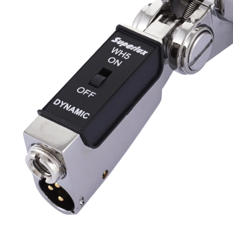 Superlux WH5 Microfono Dinamica Classico Vintage con Supporto da Tavolo Anni '50
