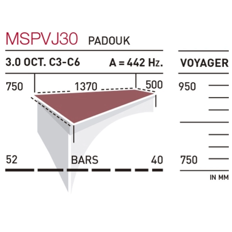 Adams MSPA30 Marimba Solist, 3.0 Octaves (C3-C6), Padouk, Apex Frame