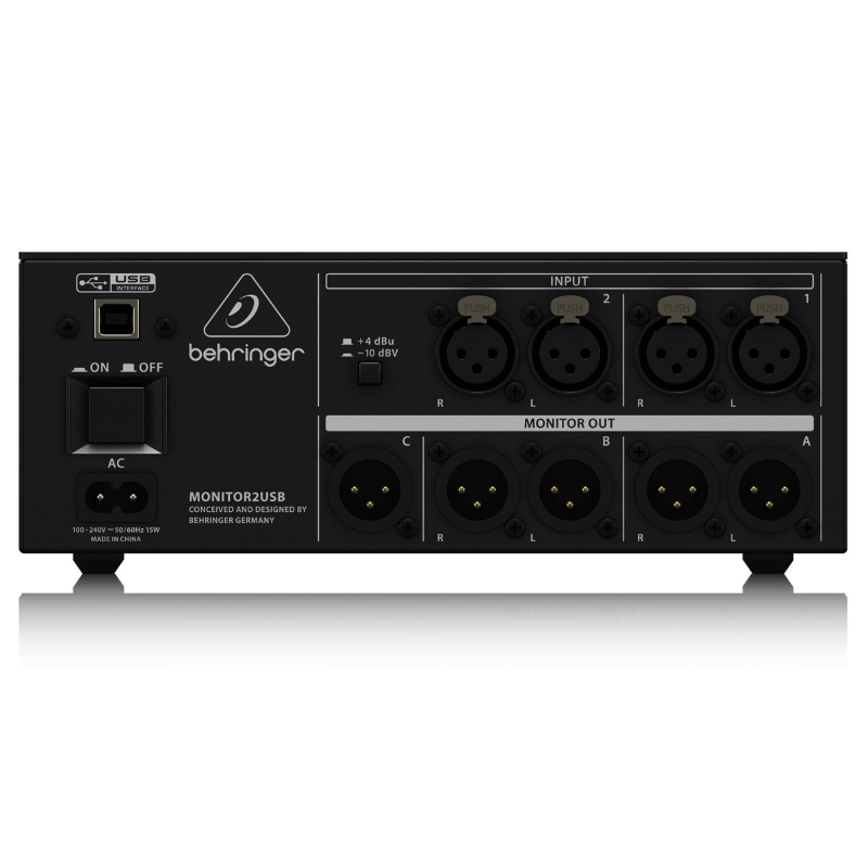 Behringer MONITOR2 USB Centro di Monitoraggio per Speaker e Cuffie USB con Controllo VCA