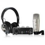 Behringer U-Phoria Studio Kit per la Registrazione/ Podcast con Interfaccia Audio USB Microfono e Cuffia da Studio