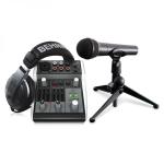 Behringer PodcaStudio 2 USB Kit per Podcast con Mixer, Cuffie, Microfono e Supporto da Tavolo