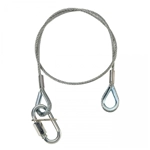 Adam Hall S37060 Cavo di Sicurezza con Moschettone a vite, 0,6 m