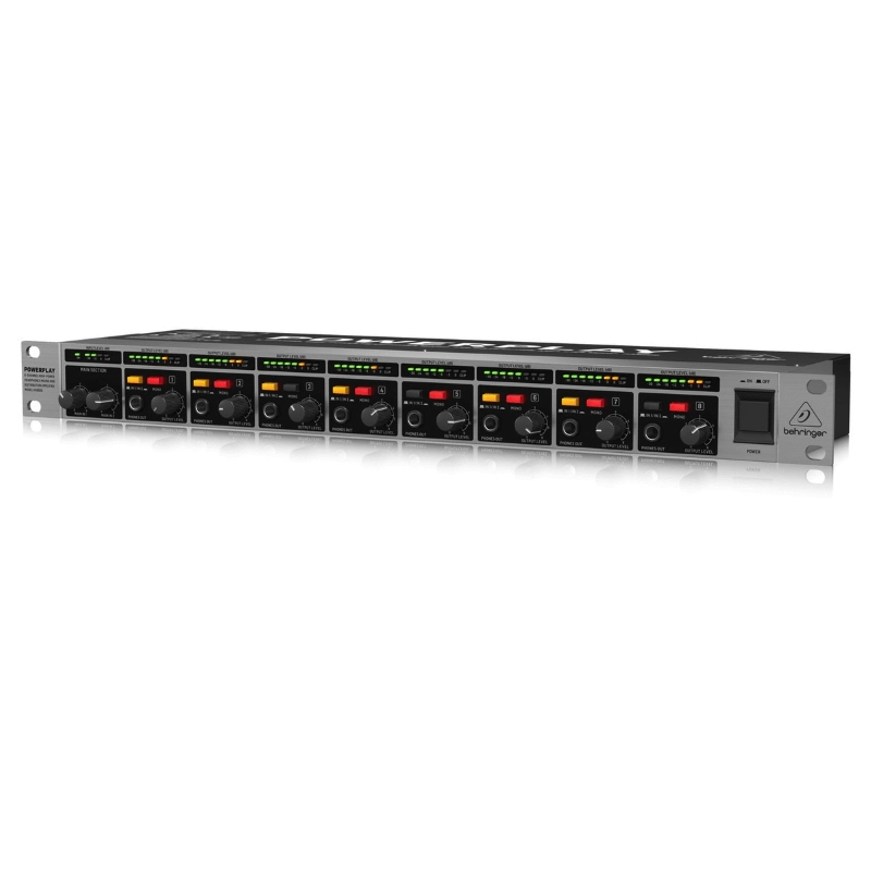 Behringer HA8000 V2 Powerplay Amplificatore e Mixer per Cuffie da 8 Canali