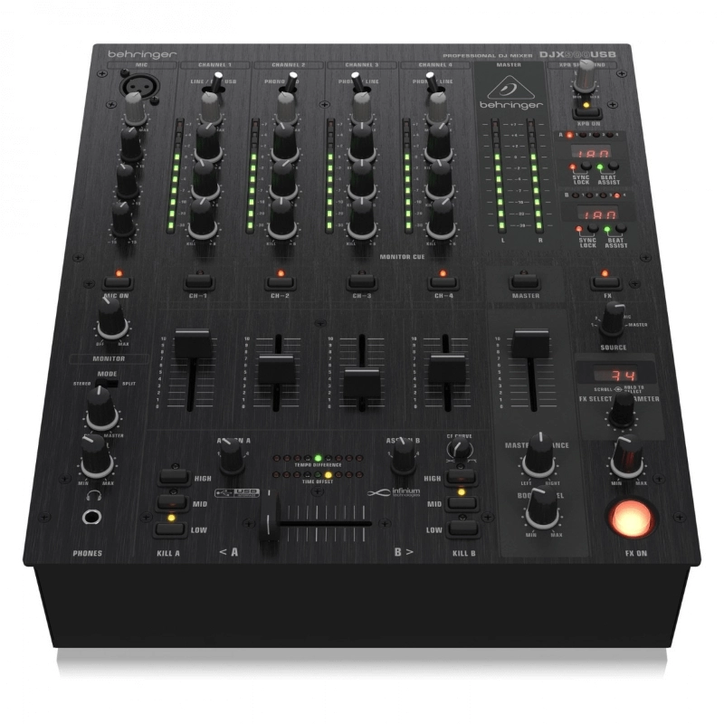 Behringer DJX900 USB Mixer 5 Canali USB con Effetti Digitali e Crossfader Ottico