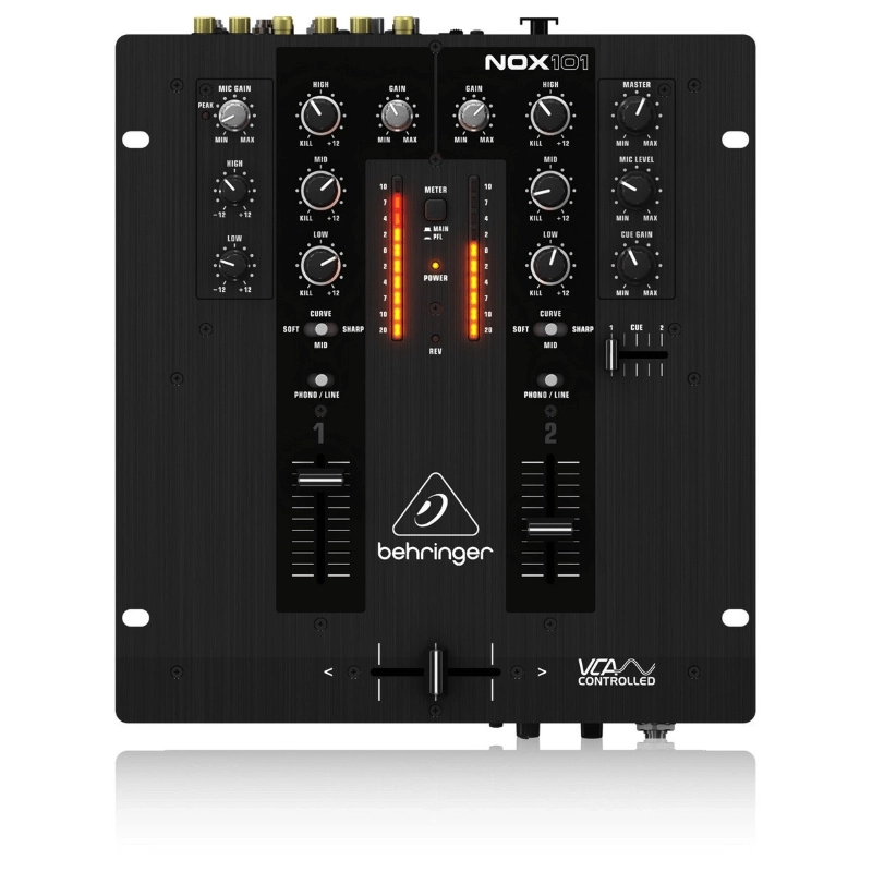 Behringer NOX101 Mixer DJ 2 Canali con Crossfader Ultraglide