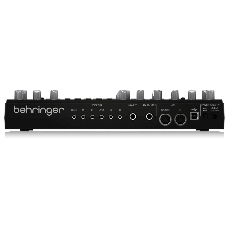 Behringer RD6 BK Drum Machine Analogica con 8 Suoni, Sequencer 16 Step ed Effetti di Distorsione Nera