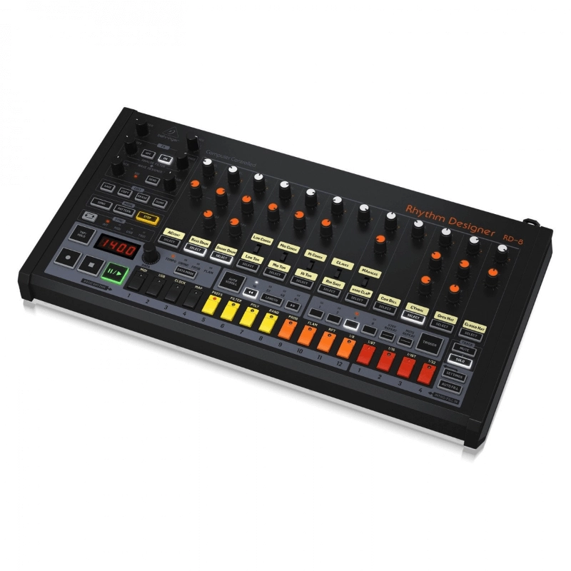 Behringer RD8 MKII Drum Machine Analogica 16 Suoni, Sequencer 64 Step, Wave Designer, Filtro Dual Mode