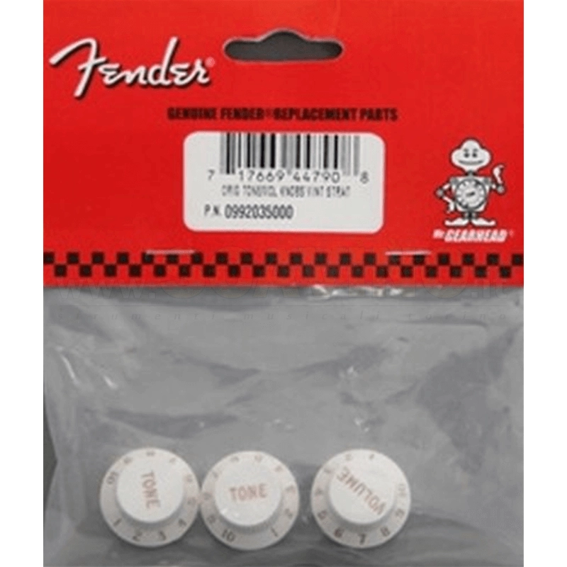 Fender KNOBS STRAT WHITE 0992035000