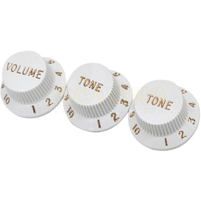 Fender KNOBS STRAT WHITE 0992035000