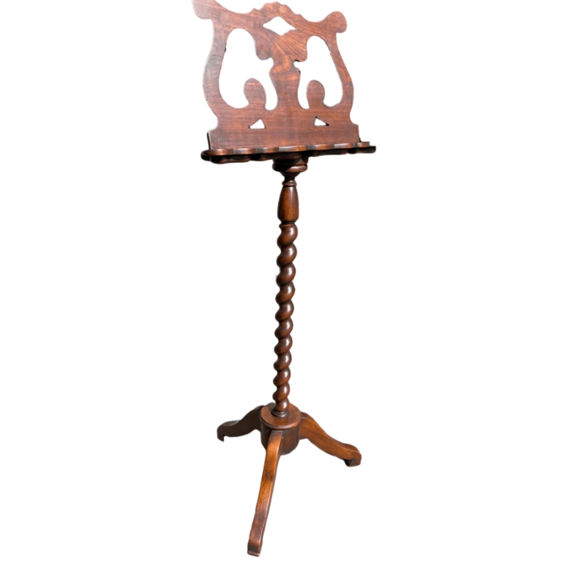 Leggio antico in legno base tornita di liuteria