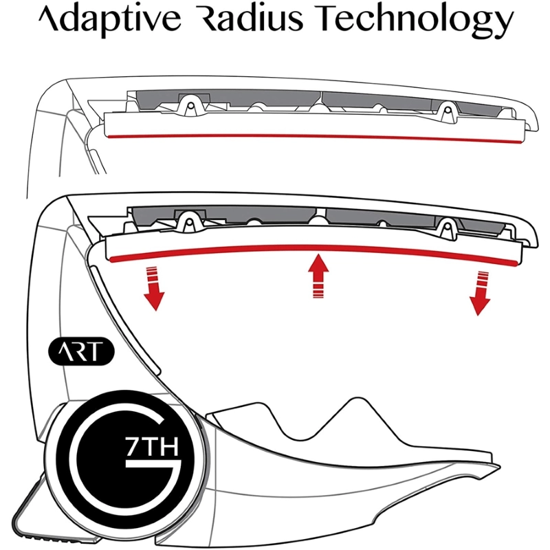 G7TH Performance 3 ART 6 Steel Strings Gold Plated Capo
