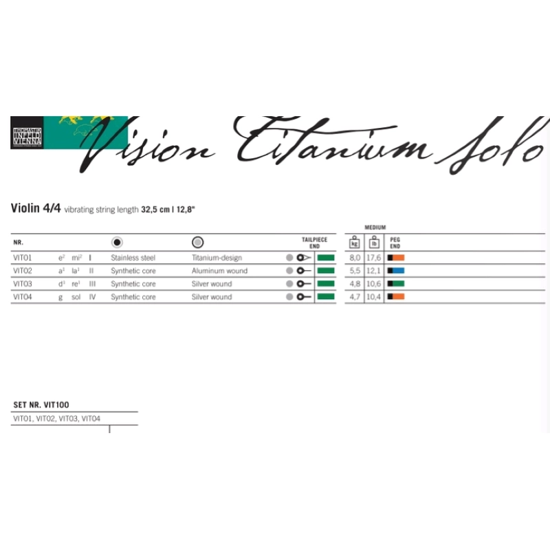 Thomastik .VIT02 Vision LA Titanium SOLO Violino