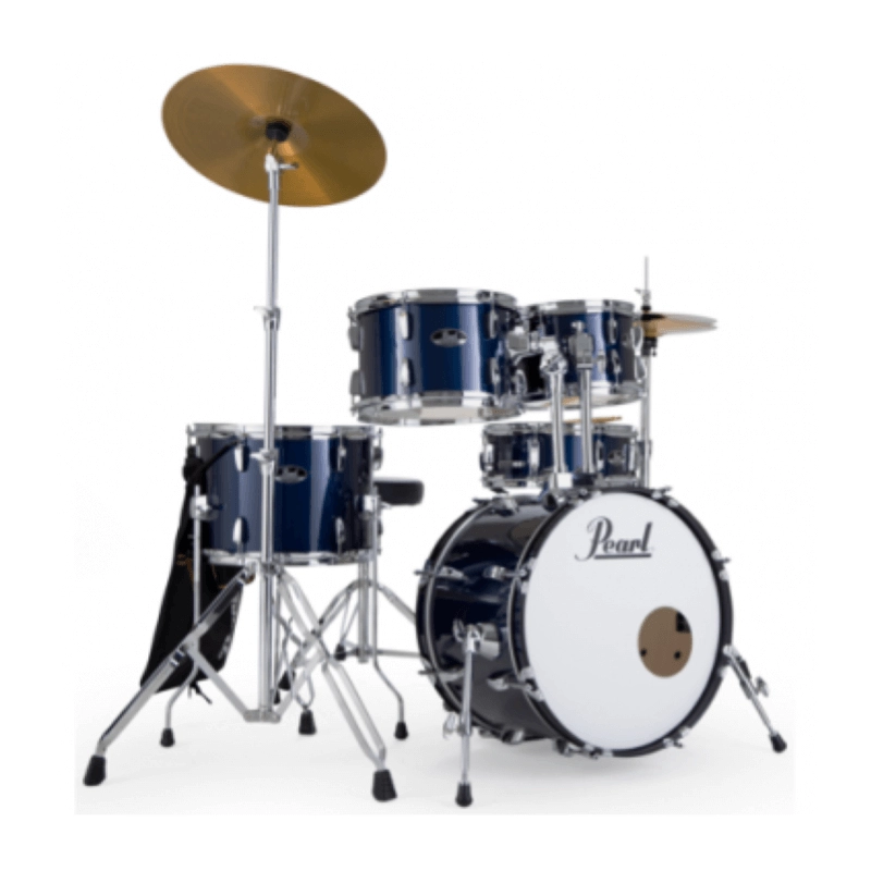 PEARL RS505BC/C743 Batteria 20 10 12 14 14 Roadshow Royal Blue Metallic con Hardware e Piatti Sabian 20 16 14