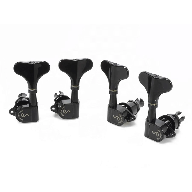 Schaller 5404032270 Meccaniche per basso 2L2R, M4, splitted, nero cromato