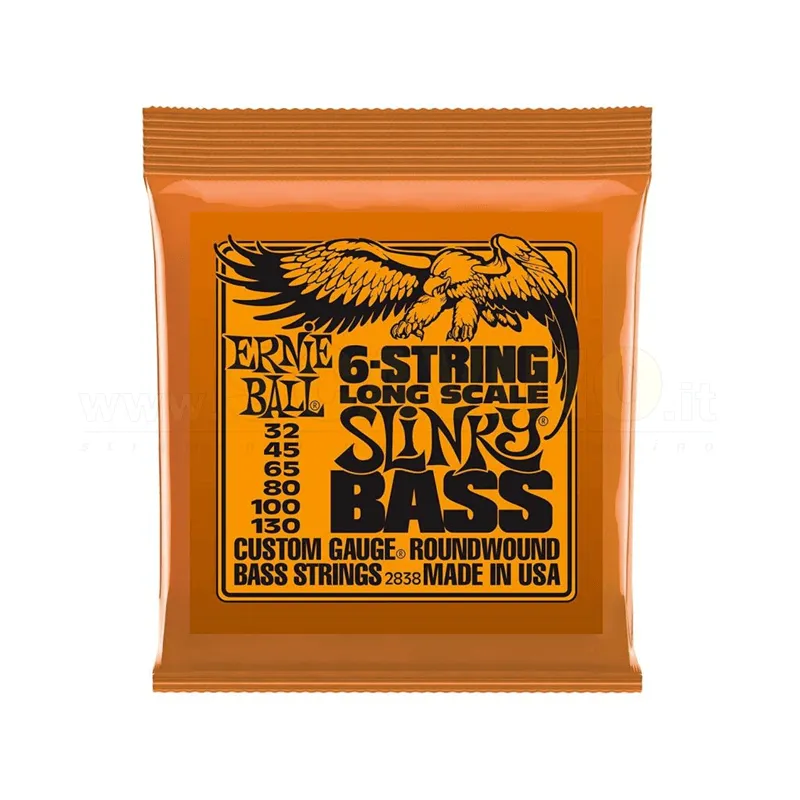Ernie Ball 2838 Slinky Bass 6 Long Scale Muta Corde Basso