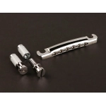 Gotoh GE101A-N Cordiera per chitarra, modello LP, con perni e tasselli, interasse 82mm, alluminio, nichel