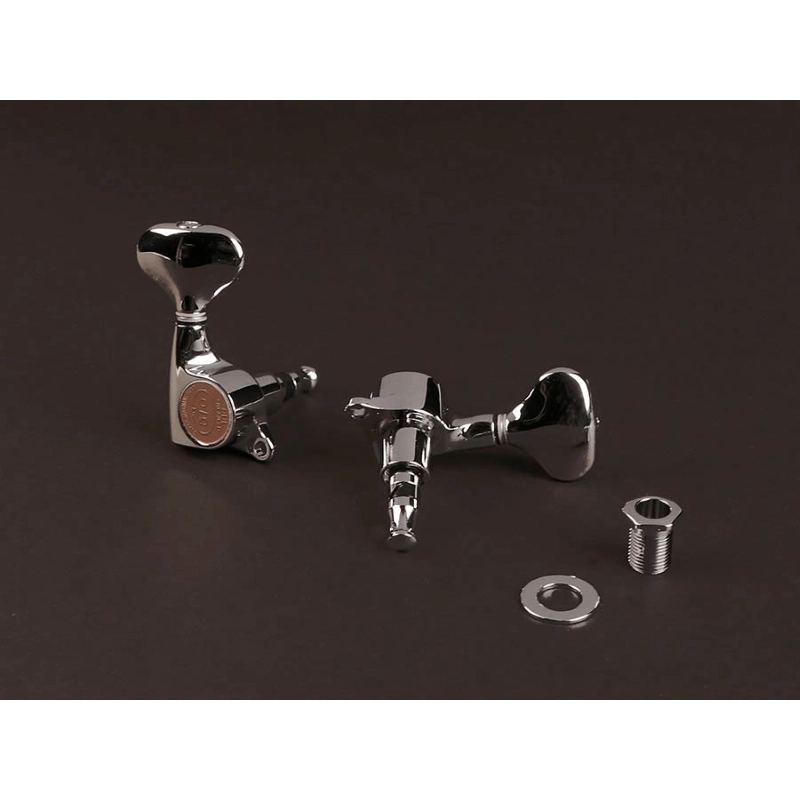 Gotoh SGS-510 Z-C Meccaniche per chitarra, 3xL+ 3xR, rapporto 1:18, bottone cormato, oro