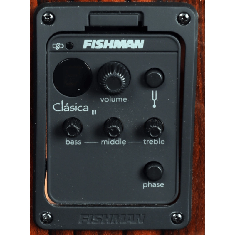 Alhambra 1C CWEZ Nera Chitarra classica Elettrificata Satinata Cutaway con borsa