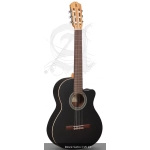 Alhambra 1C CWEZ Nera Chitarra classica Elettrificata Satinata Cutaway con borsa