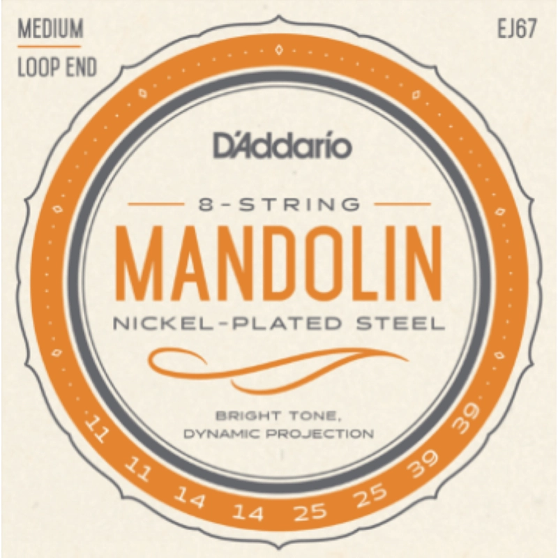 D'addario EJ67 Corde per Mandolino 11-39 Nickel