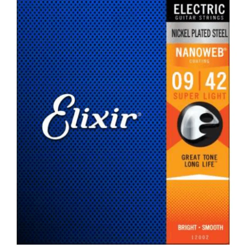 Elixir 12002 Nickel Plated Steel Nanoweb Corde Chitarra Elettrica 9-42