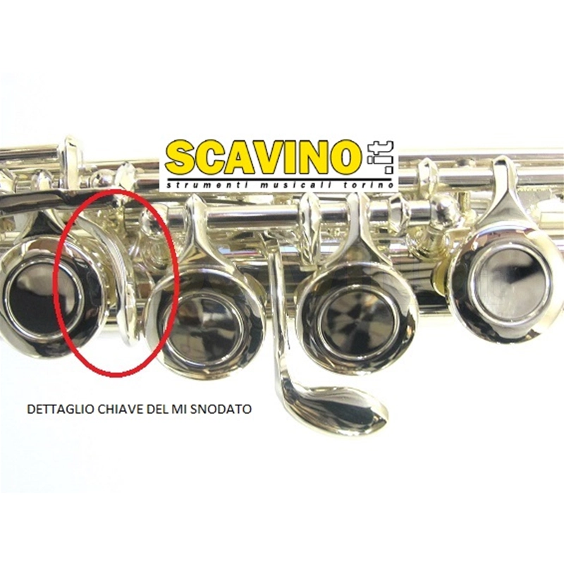 Yamaha YFL212 Flauto Traverso Argentato Fori Chiusi Offset Mi snodato