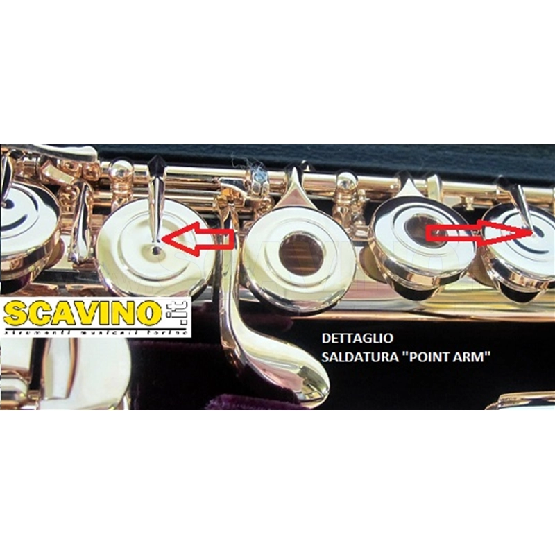 Yamaha YFL212 Flauto Traverso Argentato Fori Chiusi Offset Mi snodato