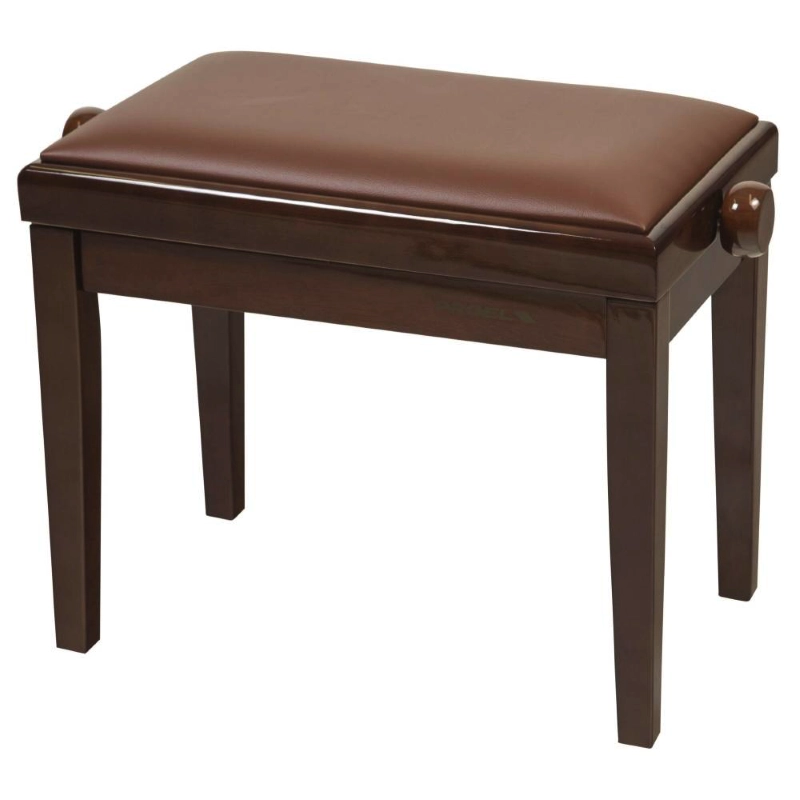 Proel PB90SBWBR Panca per Pianoforte Noce Lucido Seduta in Similpelle Marrone