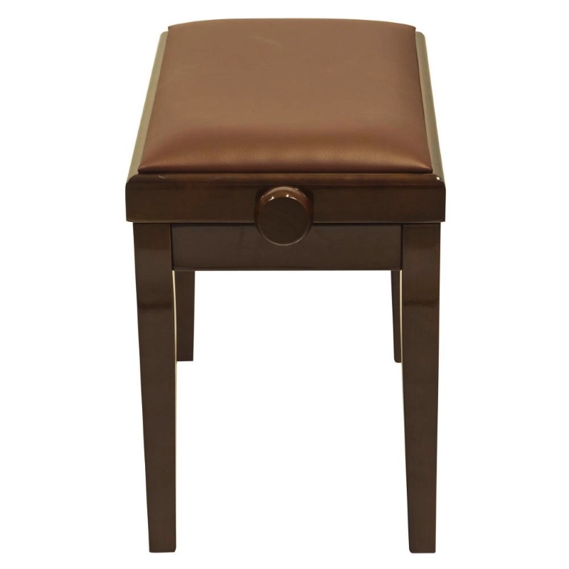 Proel PB90SBWBR Panca per Pianoforte Noce Lucido Seduta in Similpelle Marrone