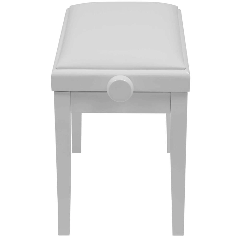 Proel PB90SBWWH Panca per Pianoforte Bianco Lucido Seduta in Similpelle Bianco