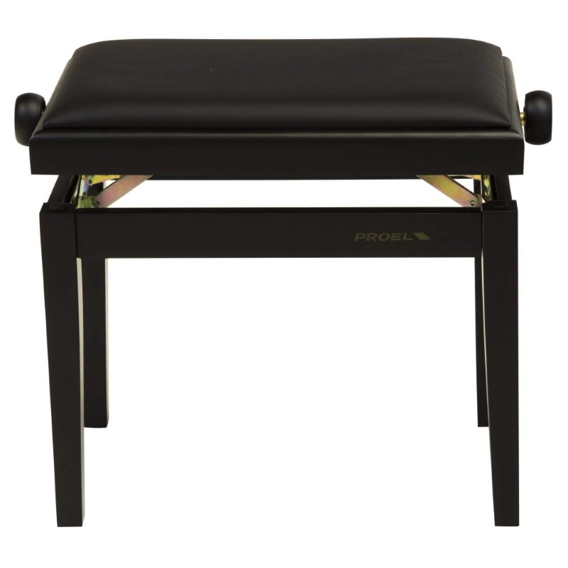 Proel PB90SSBBK Panca per Pianoforte Nero Opaco Seduta in Similpelle Nero