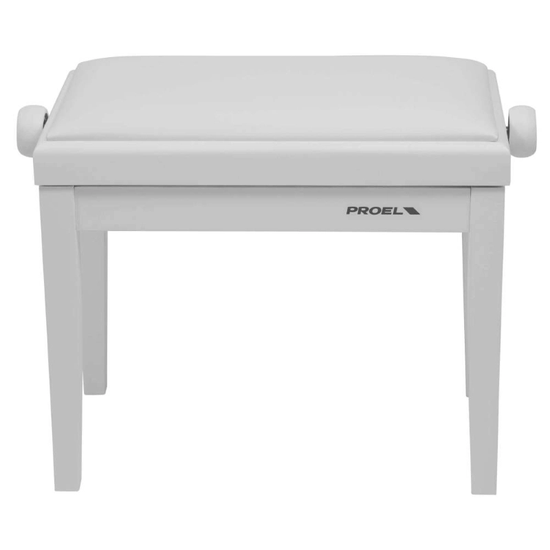 Proel PB90SSWWH Panca per Pianoforte Bianco Opaco Seduta in Similpelle Bianca