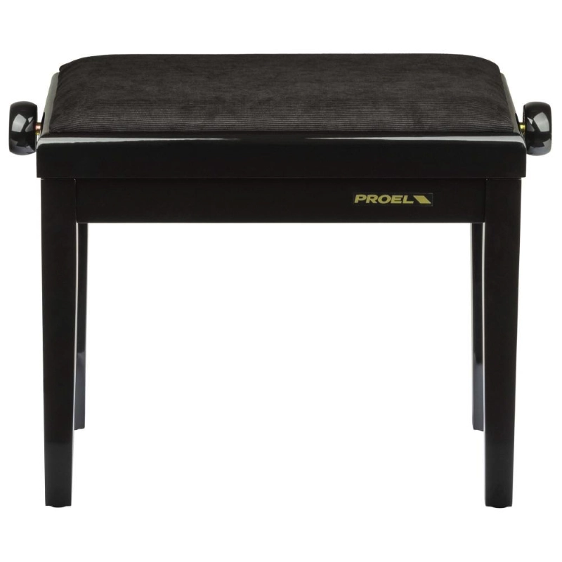 Proel PB90VBBBK Panca per Pianoforte Nero Lucido Seduta in Velluto Nero