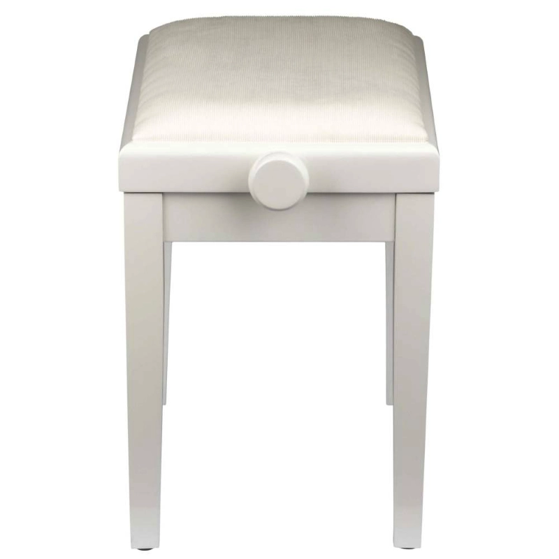 Proel PB90VBWWH Panca per Pianoforte Bianco Lucido Seduta in Velluto Bianco