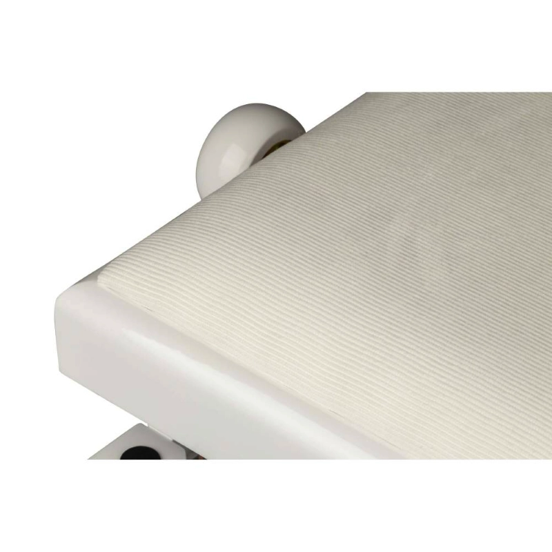 Proel PB90VBWWH Panca per Pianoforte Bianco Lucido Seduta in Velluto Bianco