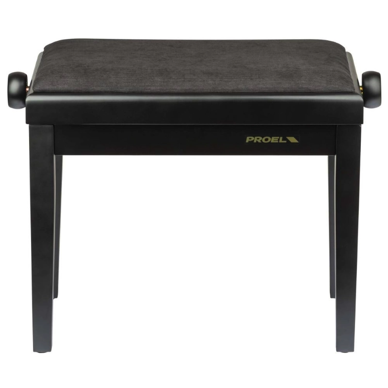 Proel PB90VSBBK Panca per Pianoforte Nero Opaco Seduta in Velluto Nero
