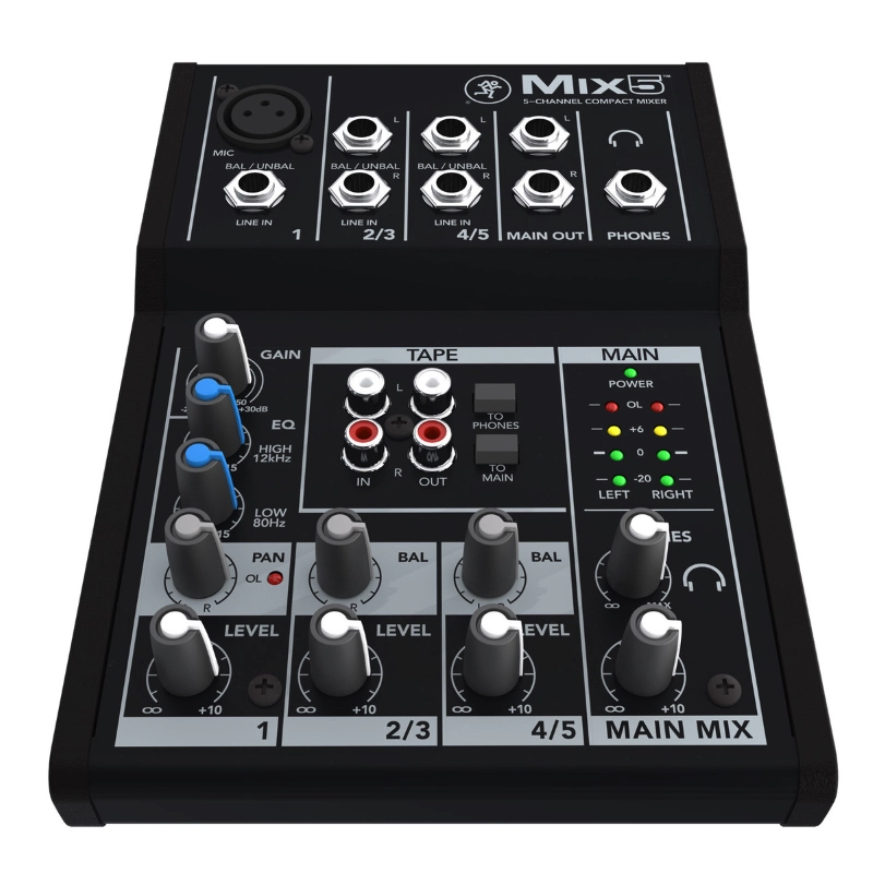 Mackie Mix 5 Mixer Compatto 5 Input con 1 Preamplificatore Microfonico
