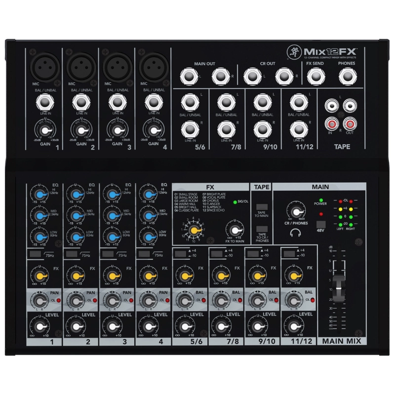 Mackie Mix 12FX Mixer Compatto 12 Input con Effetti