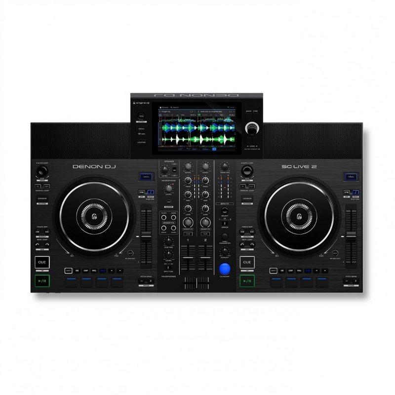 Denon SCLIVE2 Consolle 2 Deck per DJ con Display 7", Monitor Integrati e Router Wi-Fi Interno