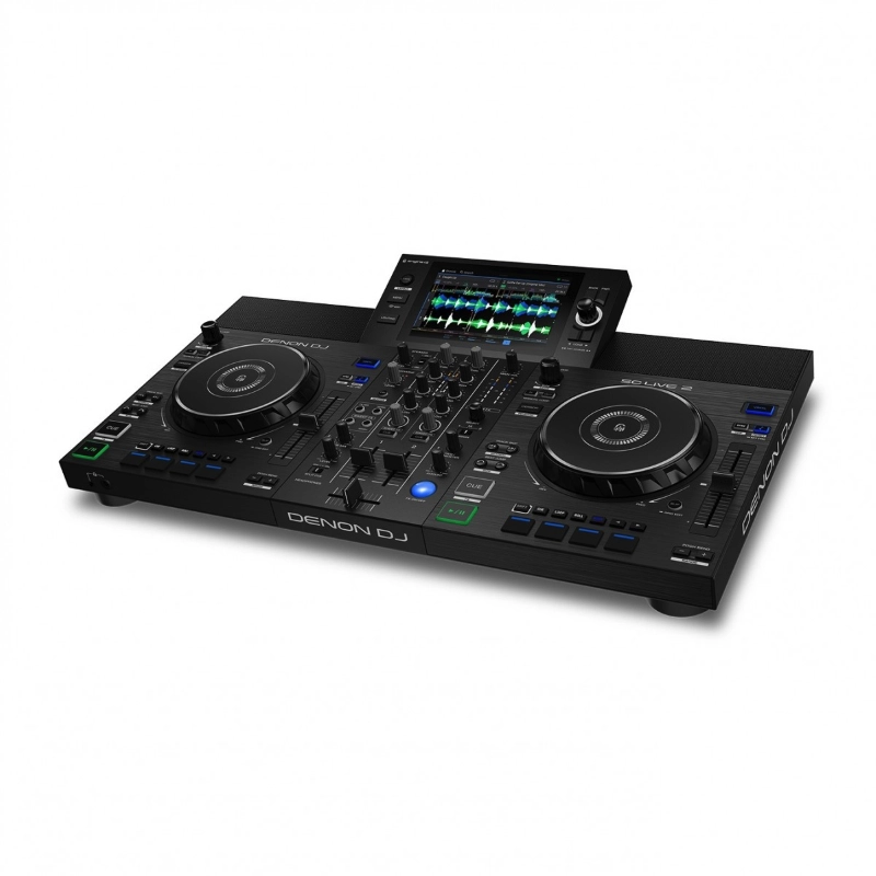 Denon SCLIVE2 Consolle 2 Deck per DJ con Display 7", Monitor Integrati e Router Wi-Fi Interno