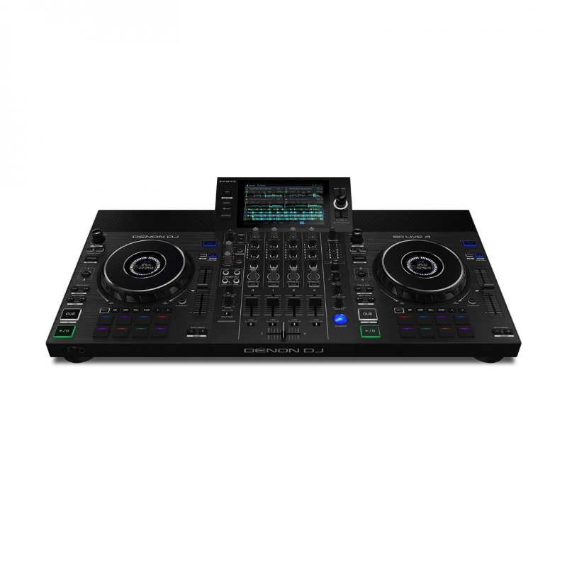 Denon SCLIVE4  Consolle 4 Deck per DJ con Display 7", Monitor Integrati e Router Wi-Fi Interno