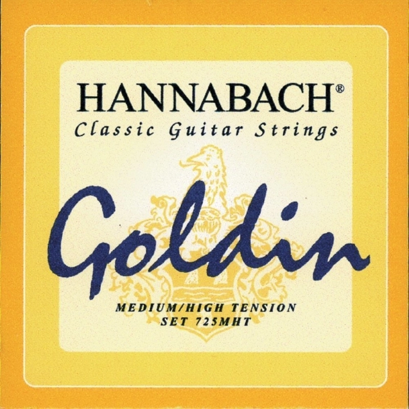 Hannabach 725MHT Corde per chitarra classica Serie 725 Medium/High Tension Goldin