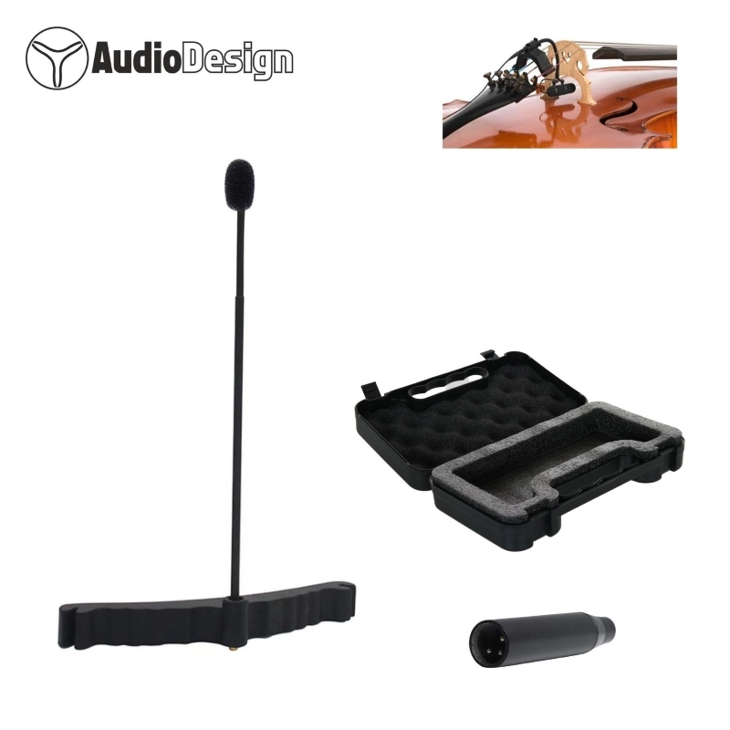 Audio design Pa Mcb Mic. Cond. Contrabbasso Orientabile, Incluso adattatore XLR e Supporto