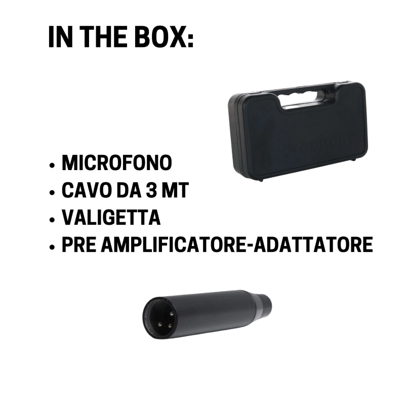 Audio design Pa Mcb Mic. Cond. Contrabbasso Orientabile, Incluso adattatore XLR e Supporto