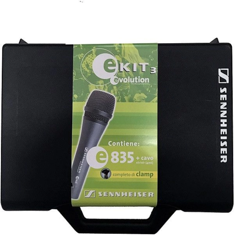 Sennheiser E835 Ekit3 Microfono completo di cavo e astucico