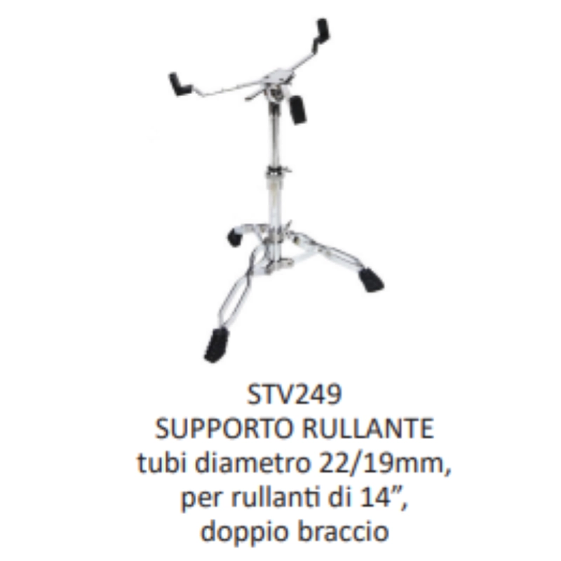 Supporto STV249 rullante Base con forcella doppia