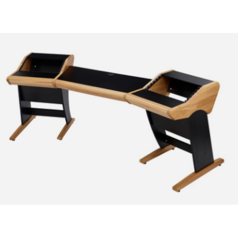 Zaor ONDA Angled MKII Producer desk, 2 x 6 RU, angled Oak