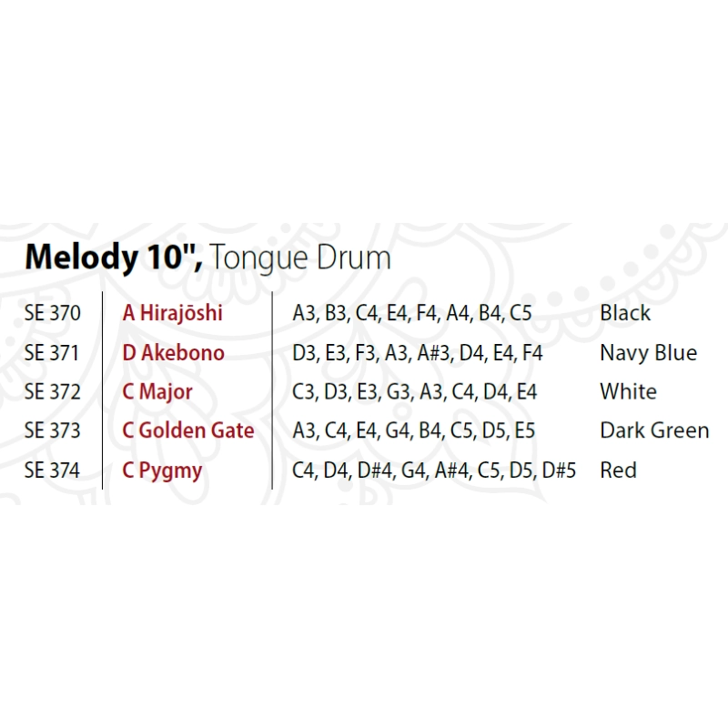 SELA SE370 Hand Pan 8 note10"A  Hiraioshi Black, cm.25